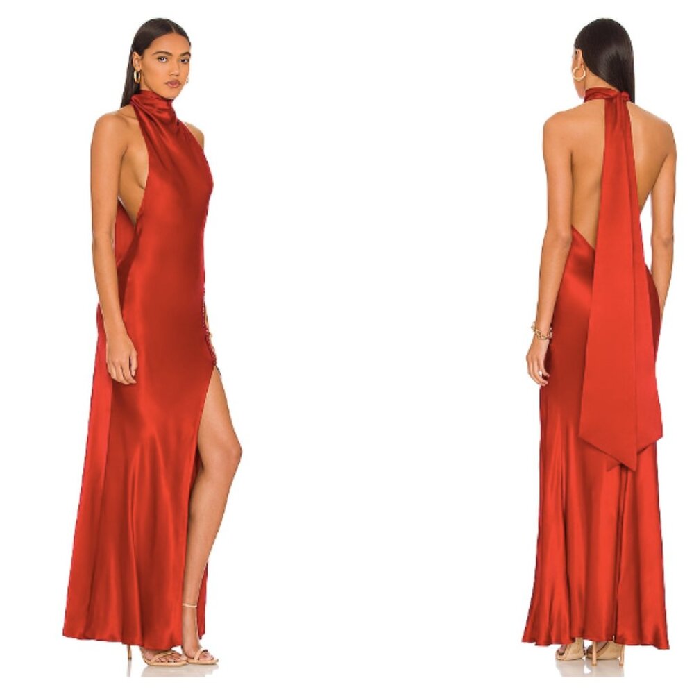 Revolve Penelope Gown in Burgundy